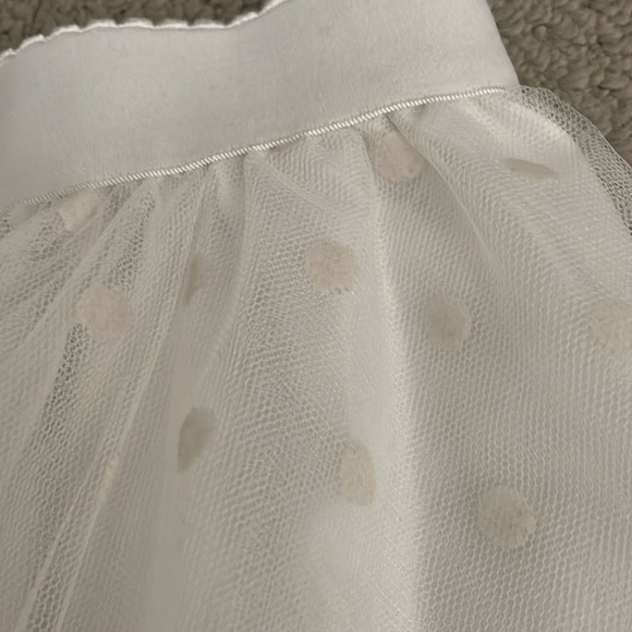 White Tulle Skirt with Polka Dots - Picture 4 of 8